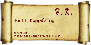 Hertl Koppány névjegykártya